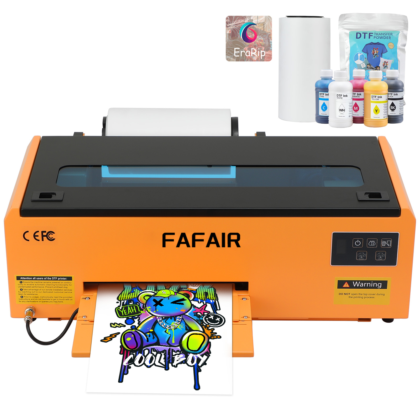 FAFAIR A4 L805 DTF Printer with Oven, Easy to Maintain Printer Machine with Anti-Clogging & Auto-Cleaning Technology for DIY Design Includes Software Consumable 