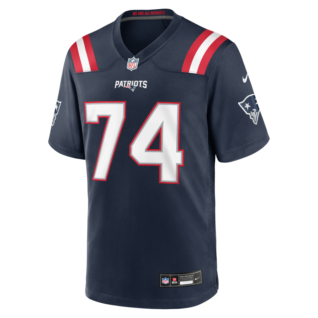 Caleb Lomu 28 Patriots 2026 Draft Men Jersey - Navy Blue Football Shirt