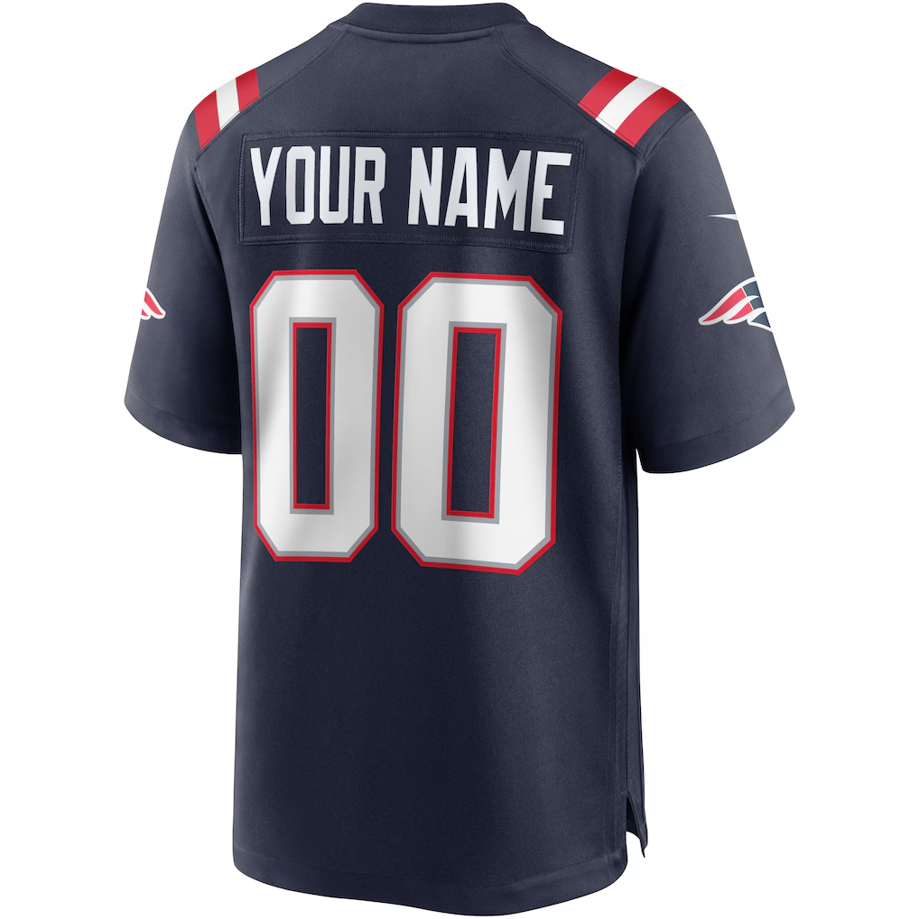 Custom Patriots Game Home Men Jersey - Navy Blue NFL Football Shirt