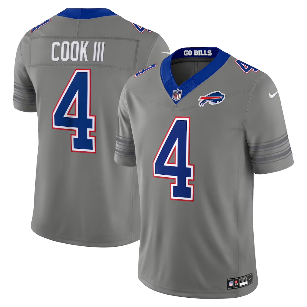 Buffalo Bills James Cook III Gray Nickel City Limited Jersey | Stitched Pro-Fit Gear