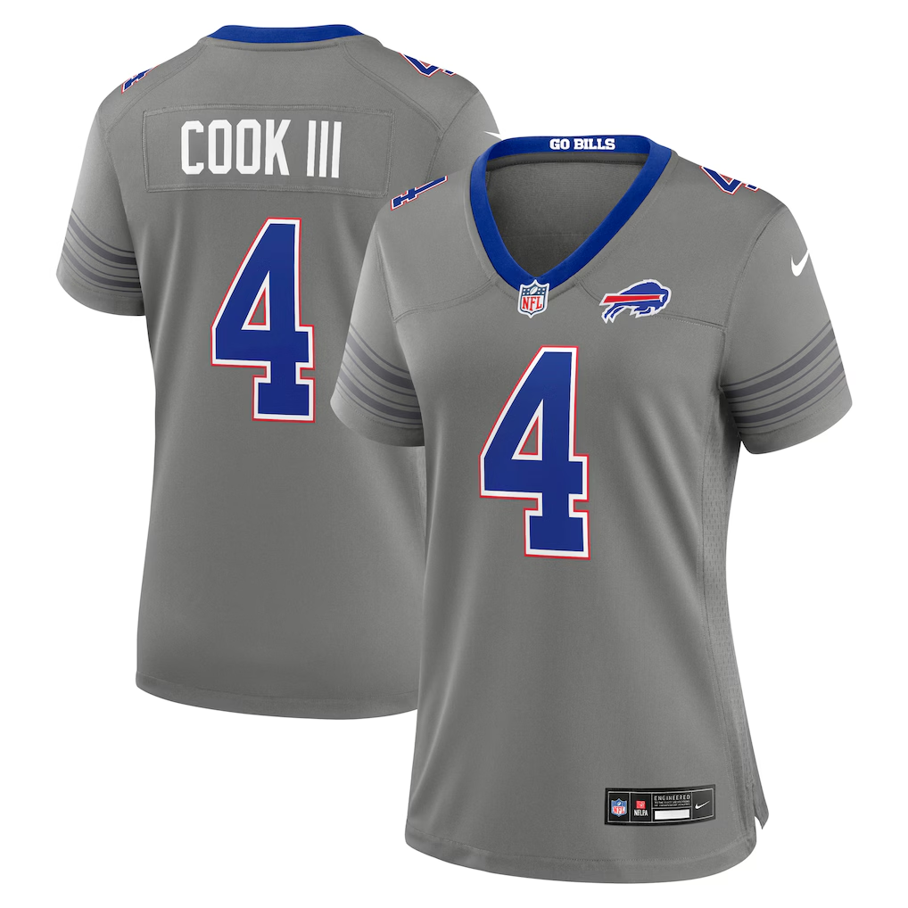 Buffalo Bills James Cook III Gray Nickel City Limited Jersey | Stitched Pro-Fit Gear