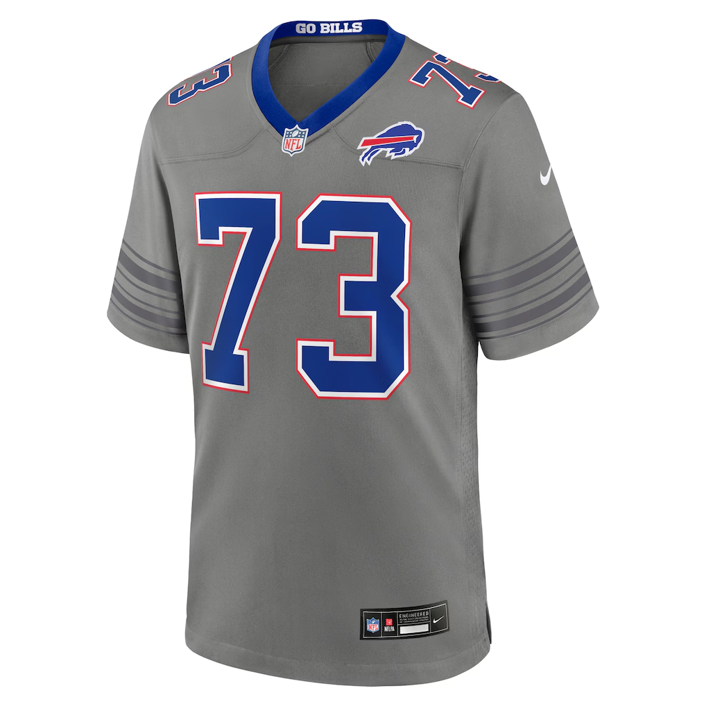 Buffalo Bills Dion Dawkins Gray Nickel City Game Jersey | Lightweight Fan Gear