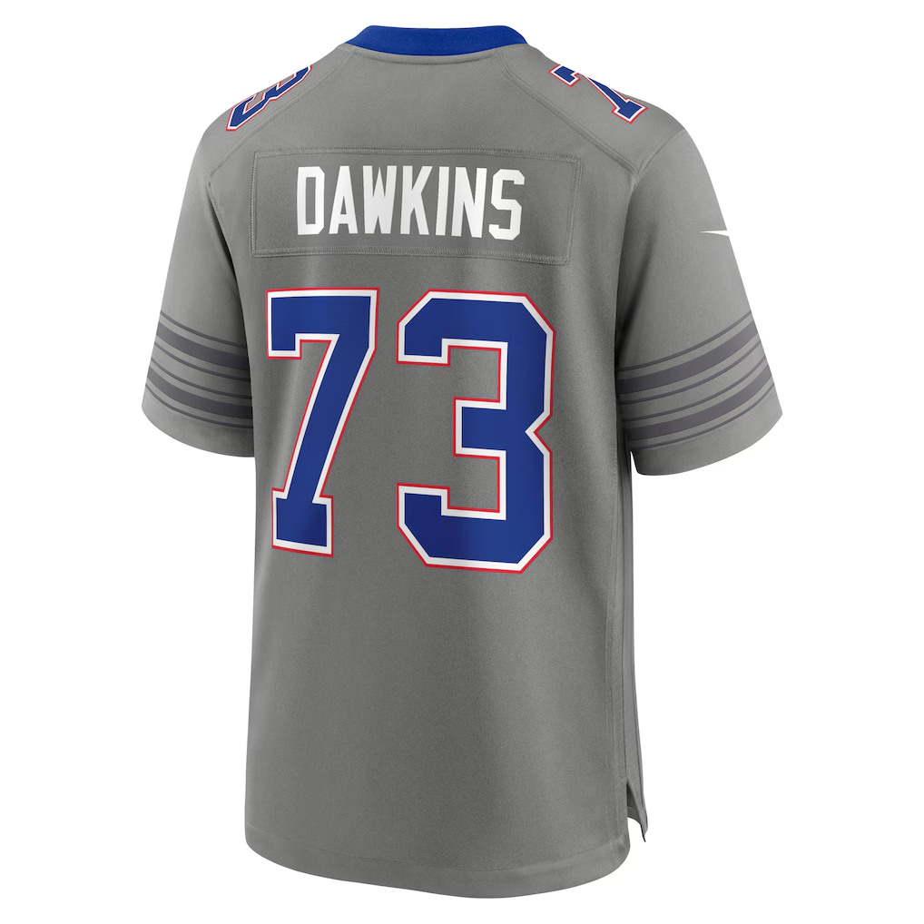 Buffalo Bills Dion Dawkins Gray Nickel City Game Jersey | Lightweight Fan Gear