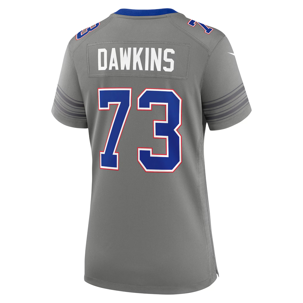 Buffalo Bills Dion Dawkins Gray Nickel City Game Jersey | Lightweight Fan Gear