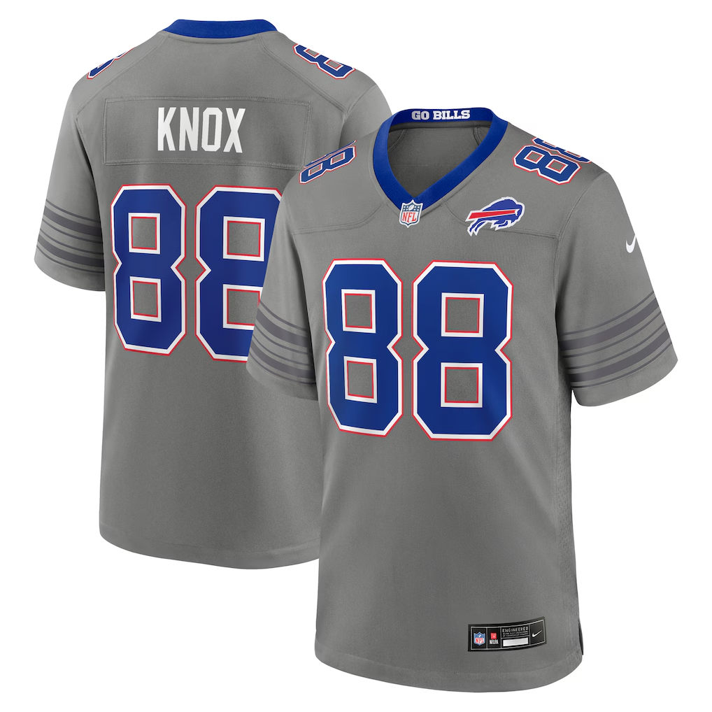 Buffalo Bills Dawson Knox Gray Nickel City Game Jersey | Lightweight Fan Gear
