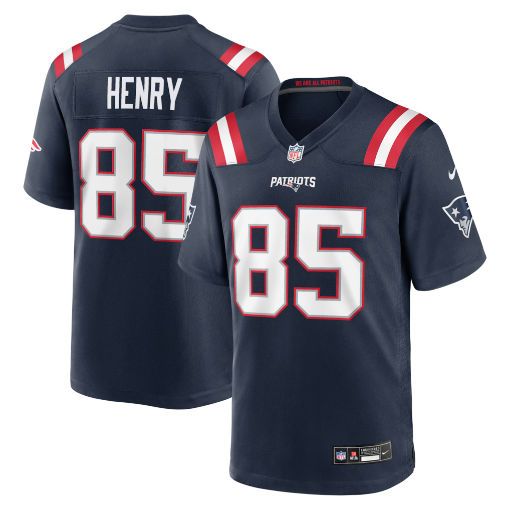 New England Patriots Hunter Henry Navy Team Game Jersey | Lightweight Fan Gear
