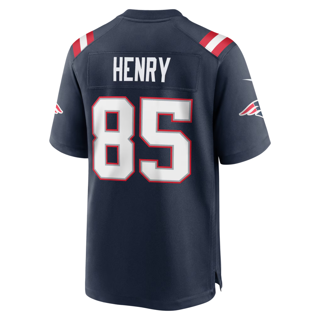 New England Patriots Hunter Henry Navy Team Game Jersey | Lightweight Fan Gear