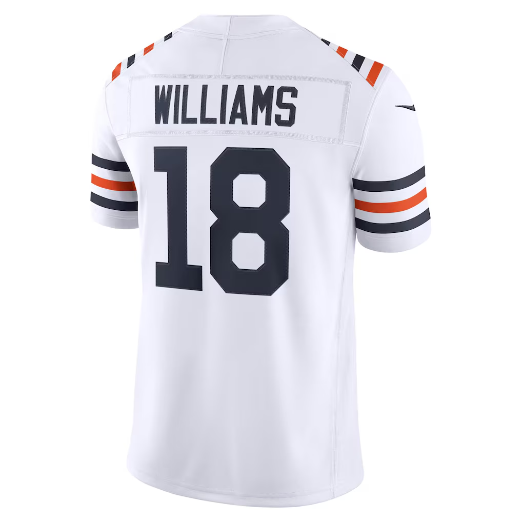 Caleb Williams White Jersey Back