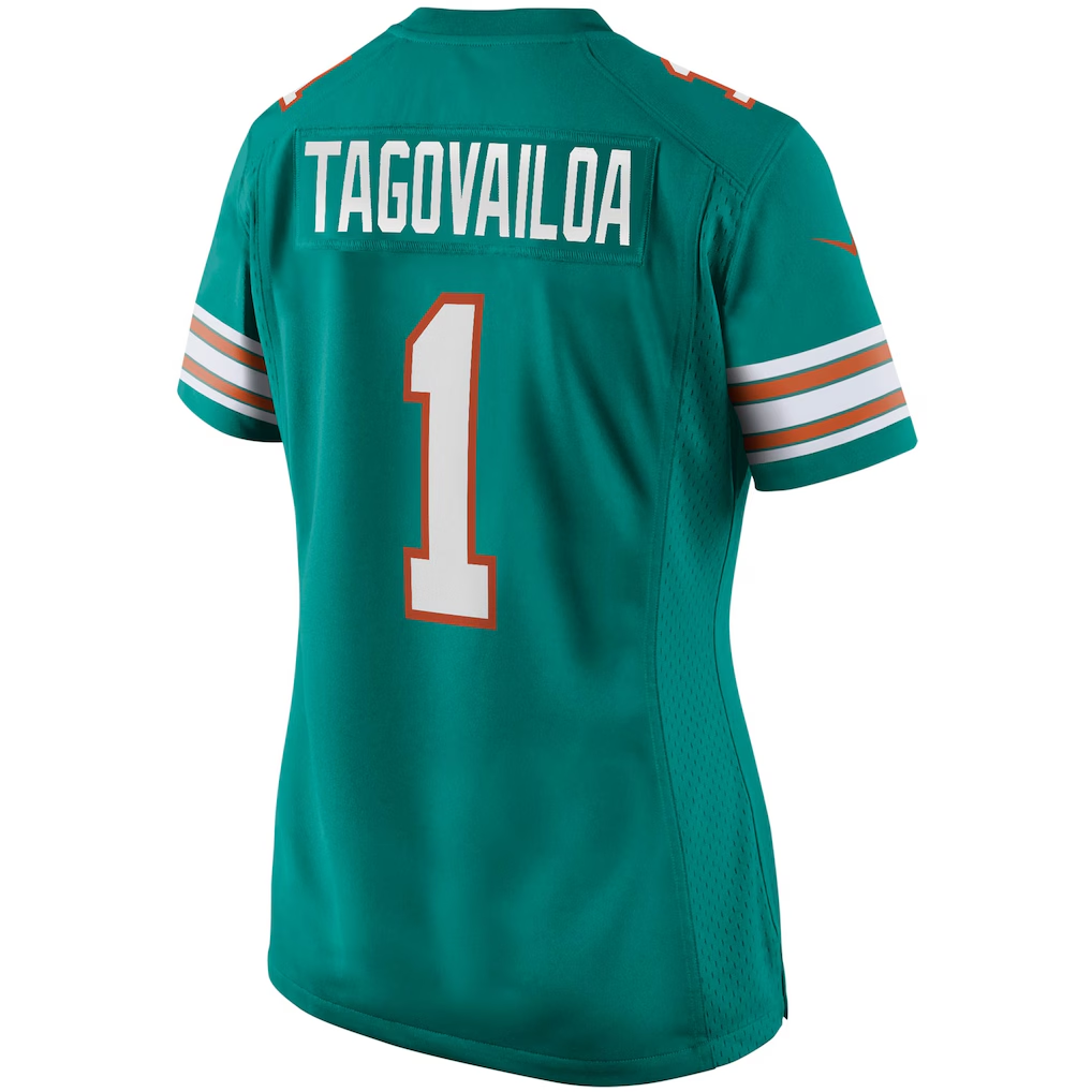 Tua Tagovailoa Miami Dolphins Women's 2025 Rivalries Collection Game Jersey - Pitch Blue