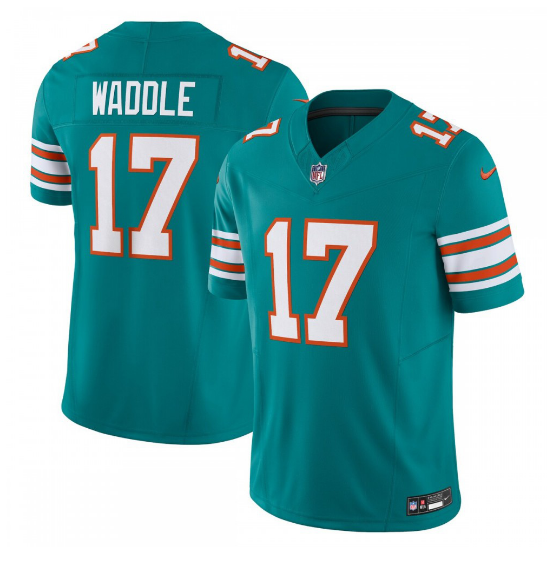 Jaylen Waddle Miami Dolphins Vapor F.U.S.E. Limited Alternate 1 Jersey - Aqua