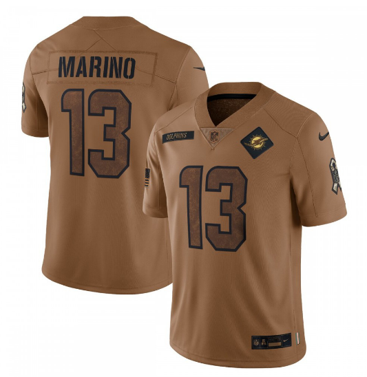 Dan Marino Miami Dolphins 2023 Salute To Service Retired Player Limited Jersey - Brown