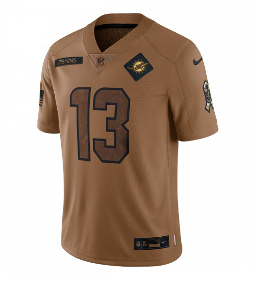 Dan Marino Miami Dolphins 2023 Salute To Service Retired Player Limited Jersey - Brown