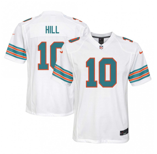 Tyreek Hill Miami Dolphins Youth Game Jersey - White