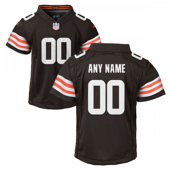 Cleveland Browns Youth Custom Game Jersey - Brown
