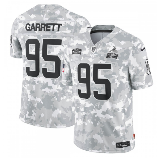 Myles Garrett Cleveland Browns 2024 Salute to Service Limited Jersey - Arctic Camo