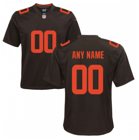 Cleveland Browns Youth Alternate Custom Game Jersey - Brown