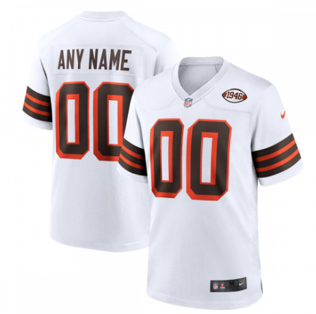 Cleveland Browns 1946 Collection Alternate Custom Jersey - White