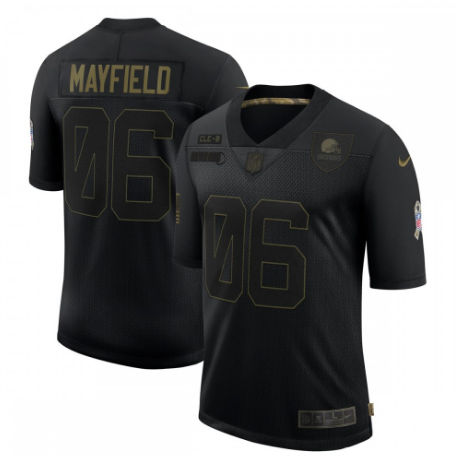 Baker Mayfield Cleveland Browns 2020 Salute To Service Limited Jersey - Black