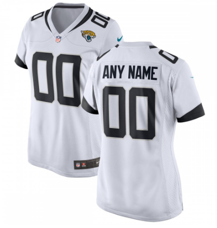 Jacksonville Jaguars Women's Custom Game Jersey - White