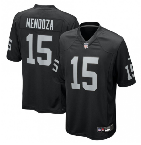 Las Vegas Raiders Fernando Mendoza Black 2026 NFL Draft First Round Pick No. 1 Team Game Jersey