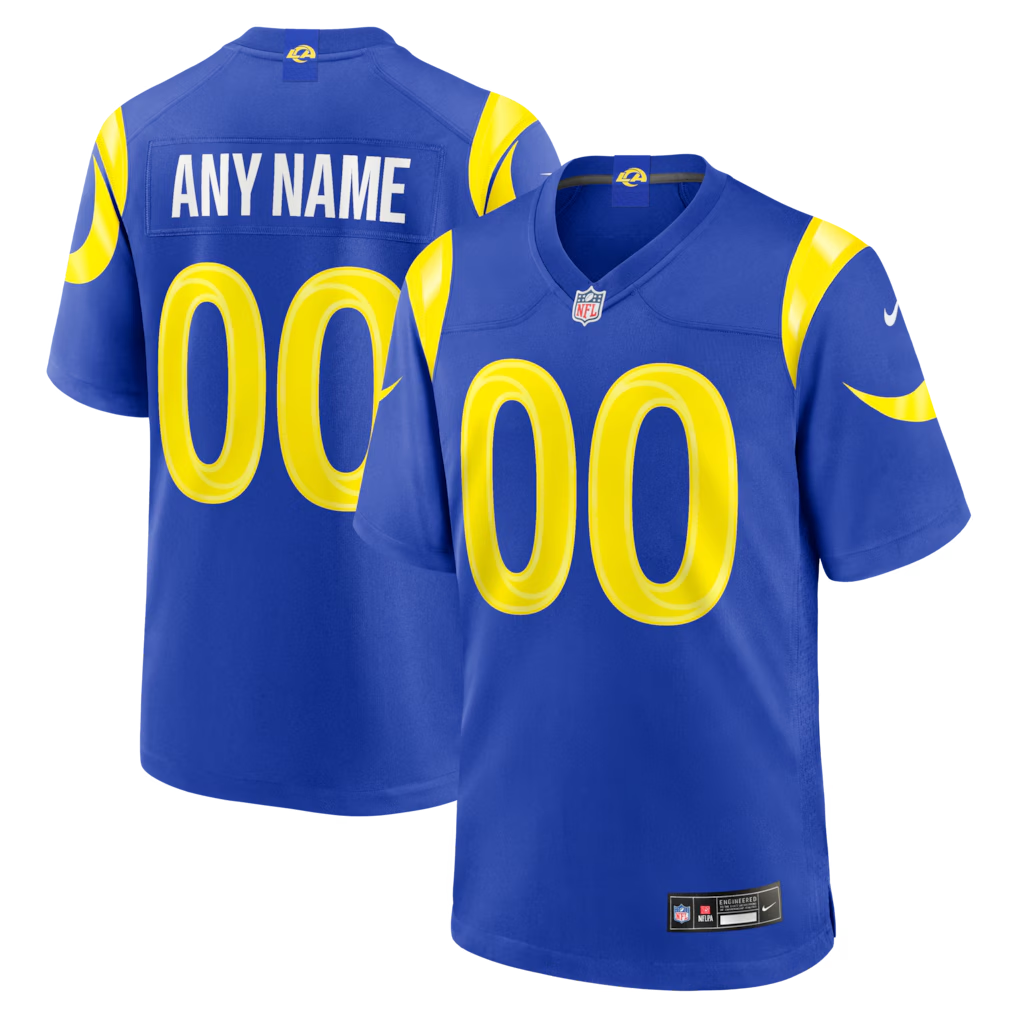 Los Angeles Rams Youth Custom Game Jersey - Royal