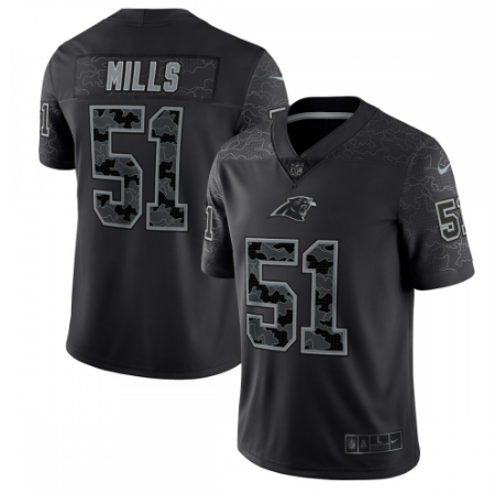 Sam Mills Carolina Panthers Retired Player RFLCTV Limited Jersey - Black