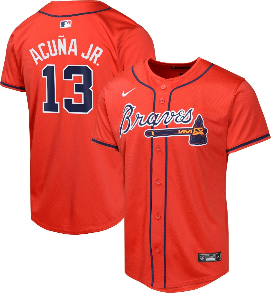 Ronald Acuña Jr. Atlanta Braves Youth Alternate 2 Replica Jersey - Red