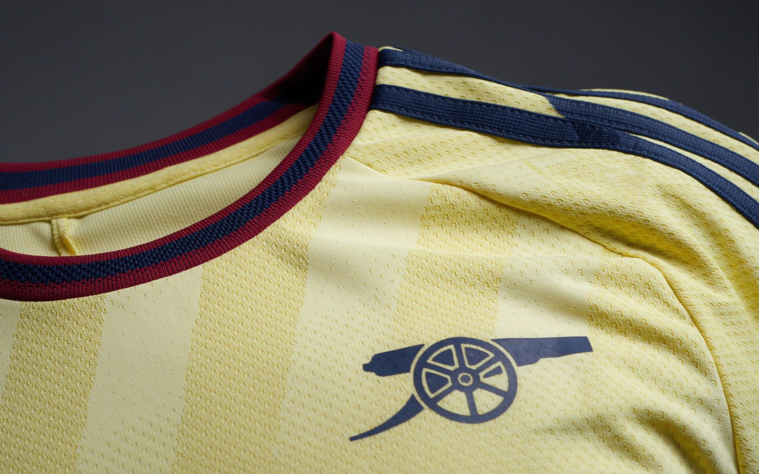 Close-up of crimson and royal blue jersey fabric