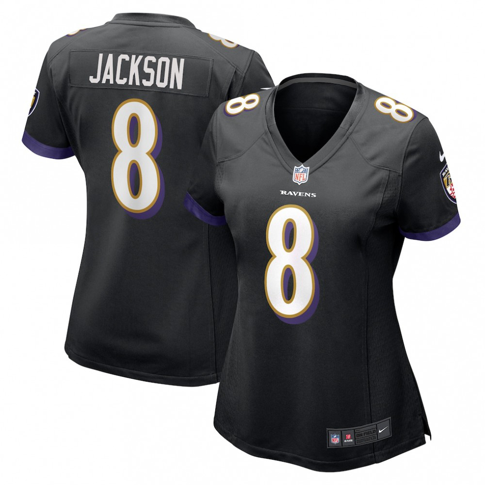 Lamar Jackson Baltimore Ravens Women's Alternate Game Jersey - Black