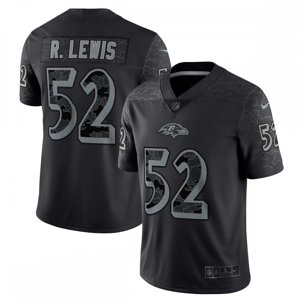 Ray Lewis Baltimore Ravens Retired Player RFLCTV Limited Jersey - Black