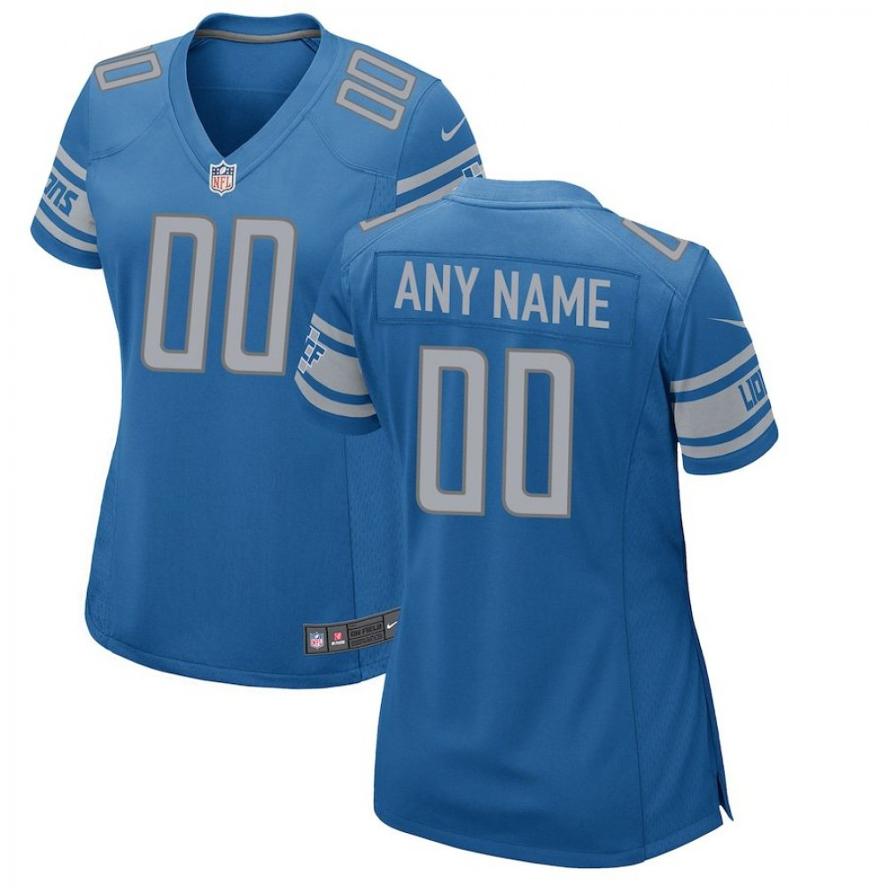 Detroit Lions Women's Custom Game Jersey - Blue