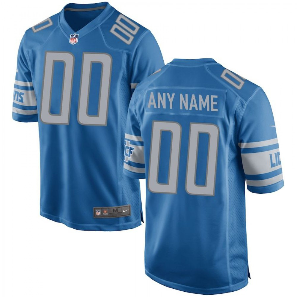 Detroit Lions Custom Game Jersey - Blue