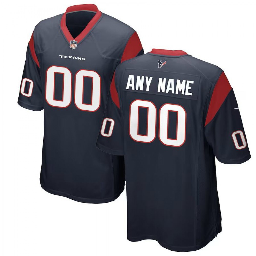 Houston Texans Custom Team Color Game Jersey - Navy