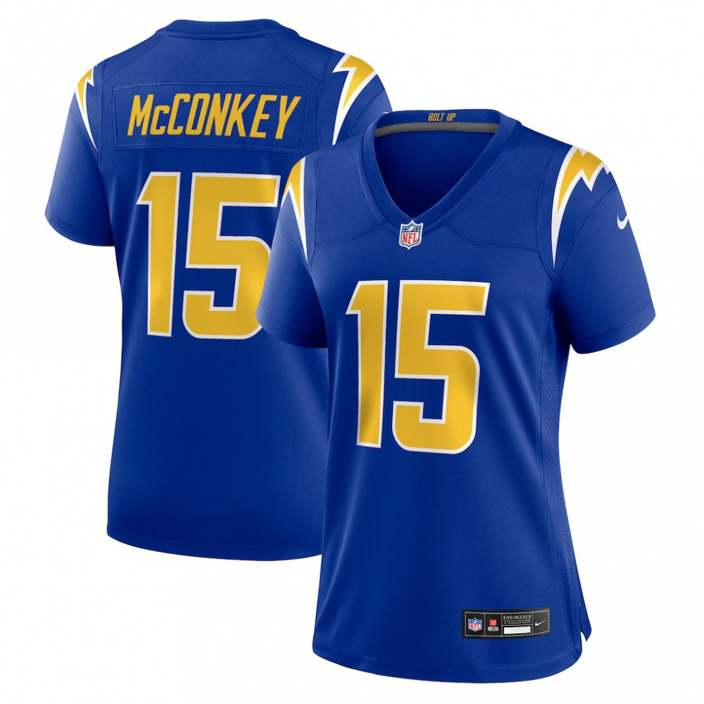 Ladd McConkey Los Angeles Chargers Women's Alternate Game Jersey - Royal