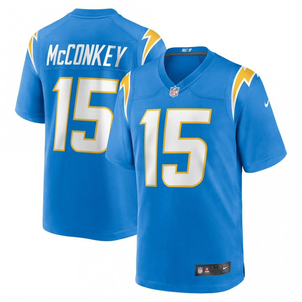 Ladd McConkey Los Angeles Chargers Youth Game Jersey - Powder Blue