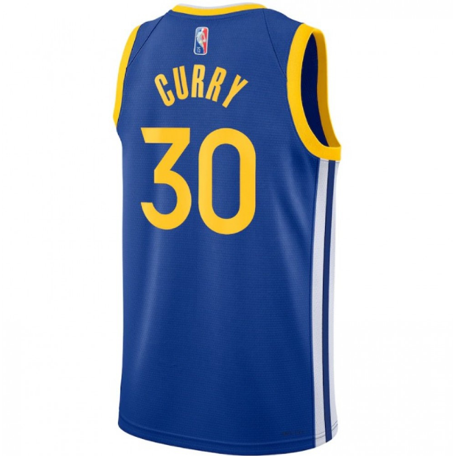 Men's Golden State Warriors Stephen Curry #30 Royal 21/22 Swingman Jersey Back
