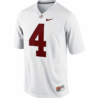 Youth(Kids) Alabama Crimson Tide #4 T.J. Yeldon White Limited Jersey Front