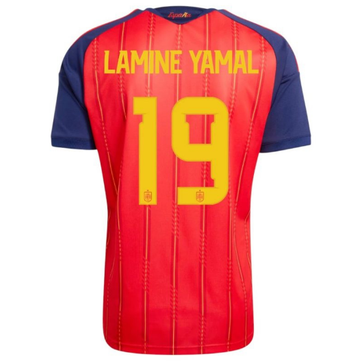 Spain Lamine Yamal Home Jersey Back
