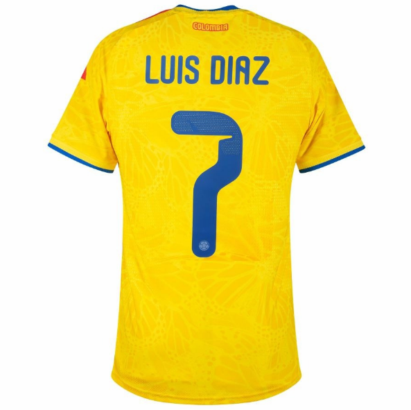 Colombia Luis Diaz Home Jersey Back