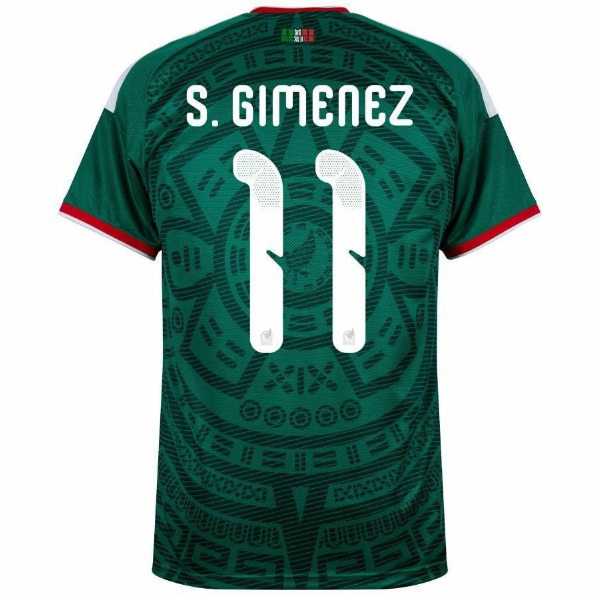 Mexico Gimenez Home Jersey Back