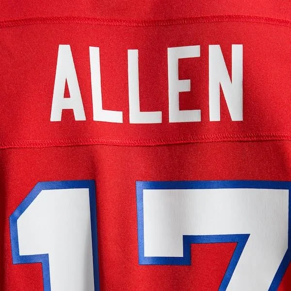 Buffalo Bills Josh Allen Red Alternate Game Jersey | Lightweight Fan Gear