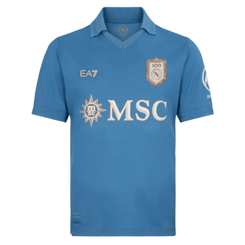 Napoli 26/27 Centenary Home Player Jersey - Vibrant Blue Soccer Shirt