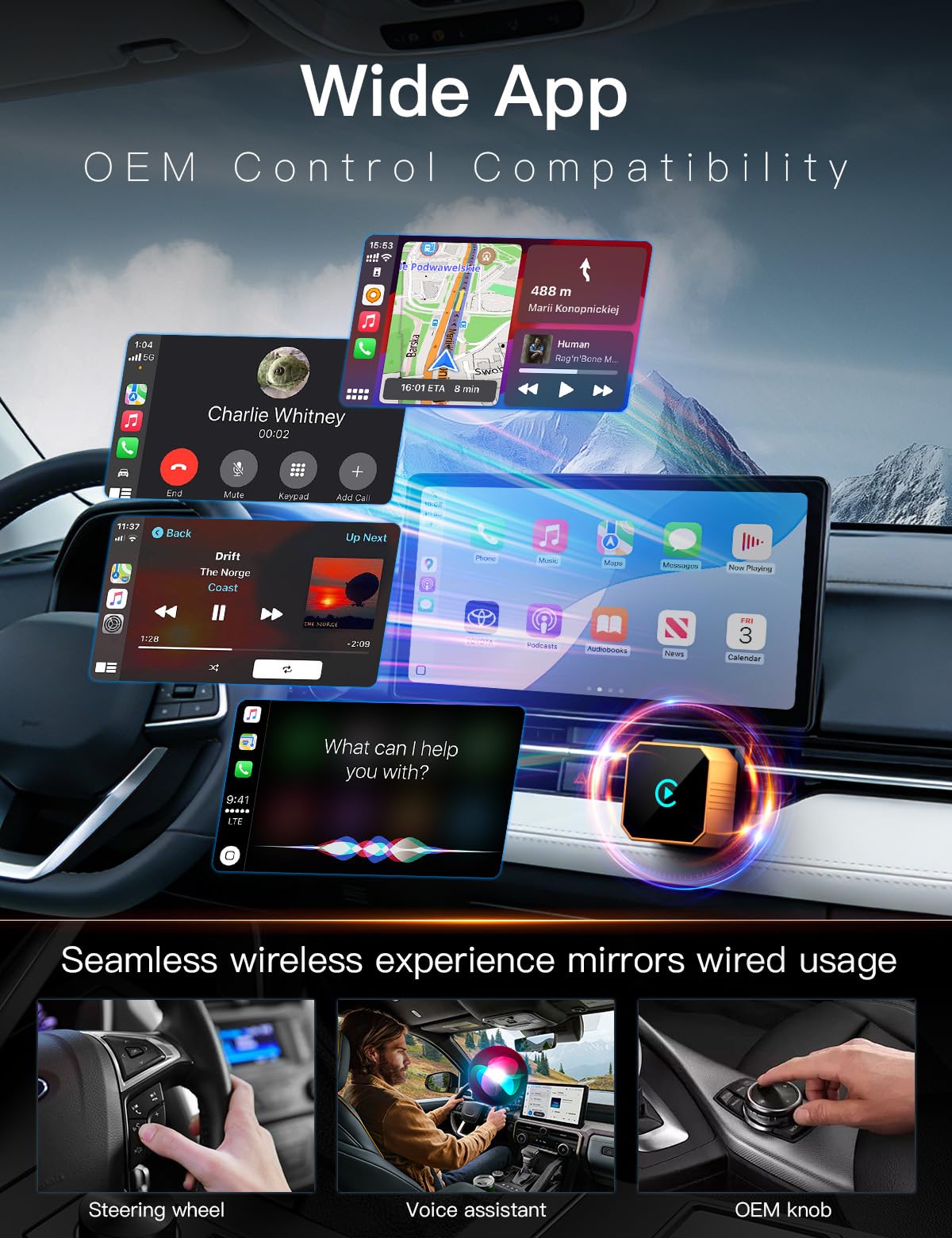 2026 Upgraded Wireless CarPlay Adapter  ＆Android Auto