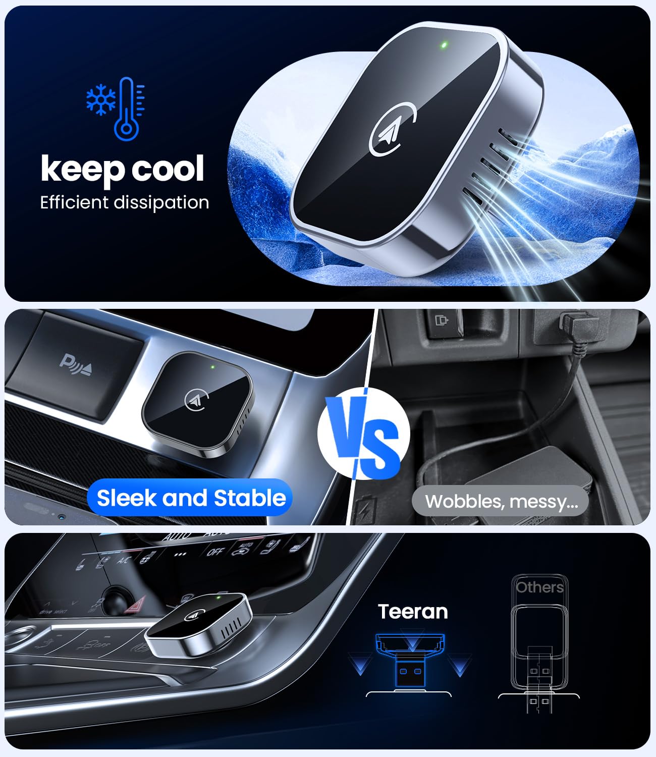 2 in 1 Wireless CarPlay and Android Auto Adapter