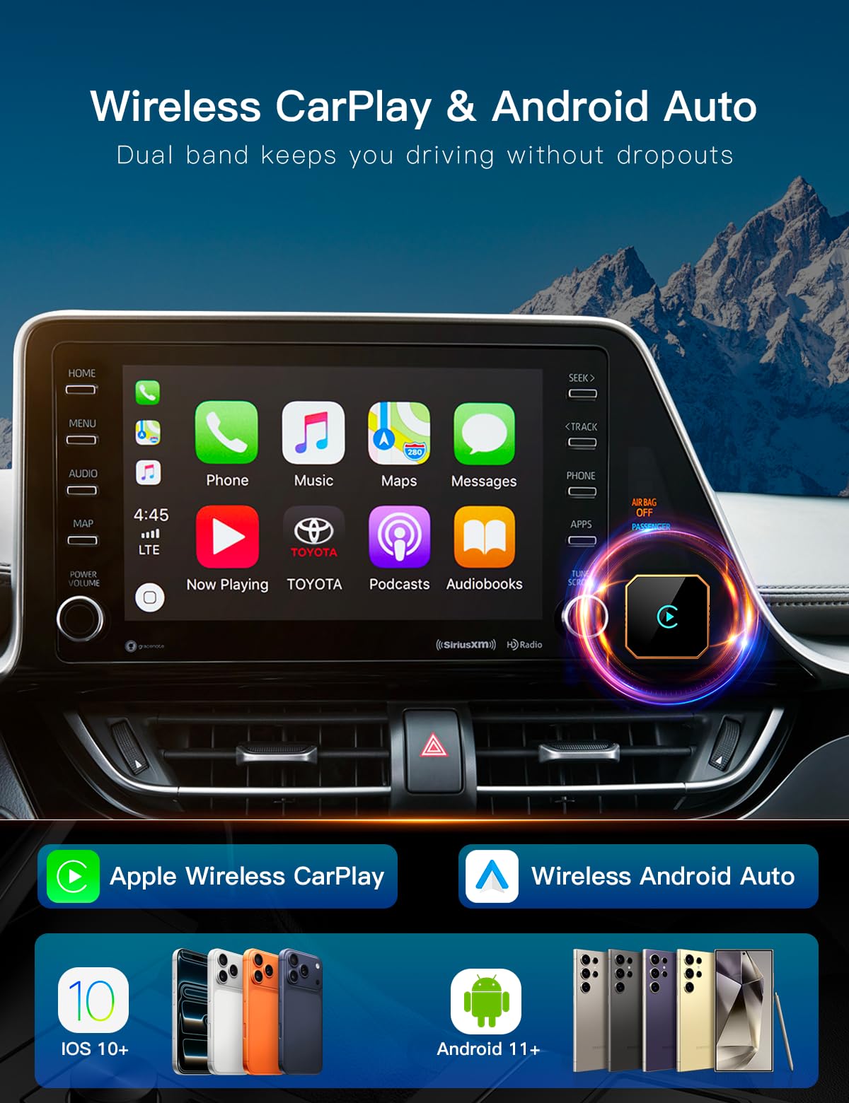 2026 Upgraded Wireless CarPlay Adapter  ＆Android Auto
