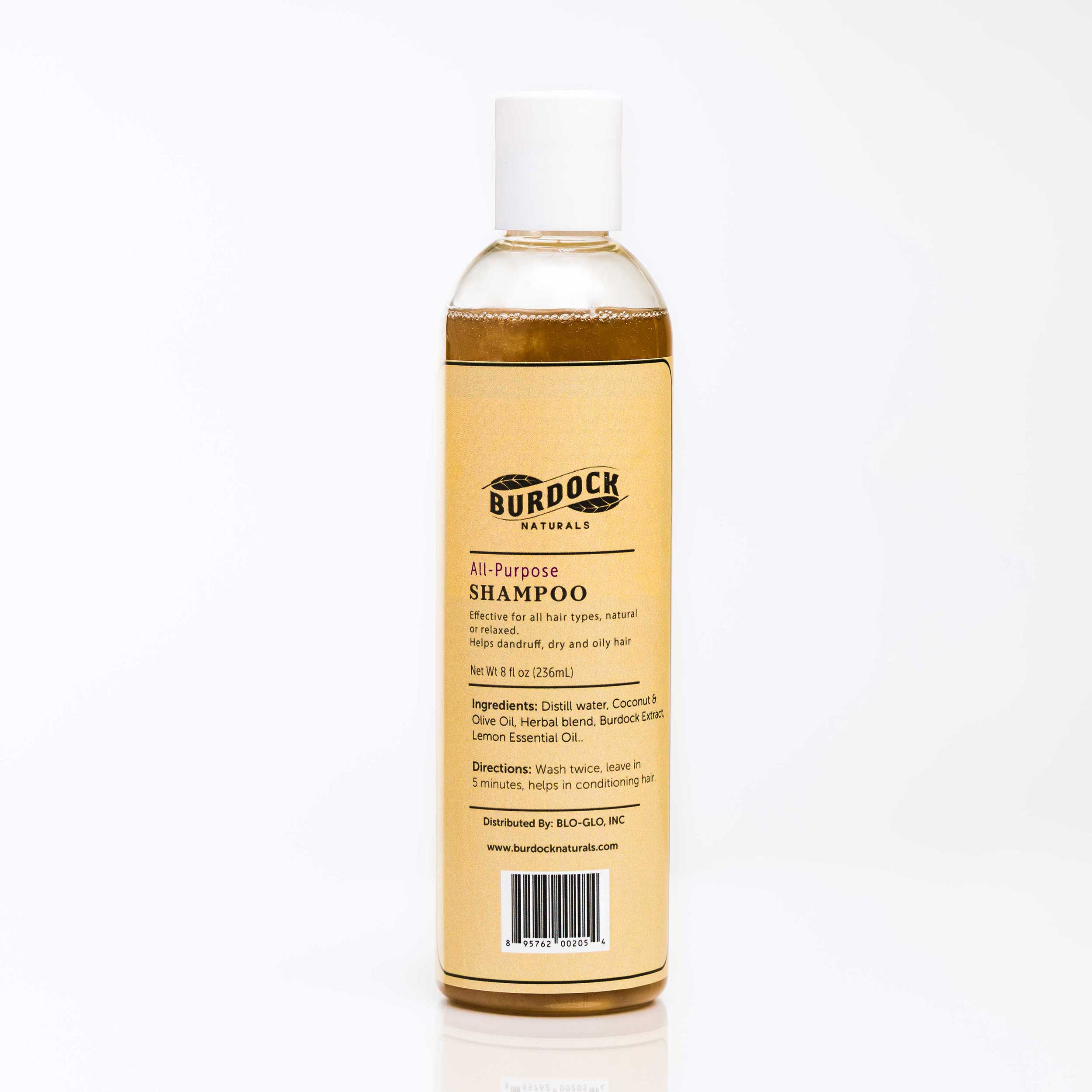 All-Purpose Clarifying Herbal Shampoo — Natural Burdock Root Shampoo for All Hair Types & Sensitive Scalps