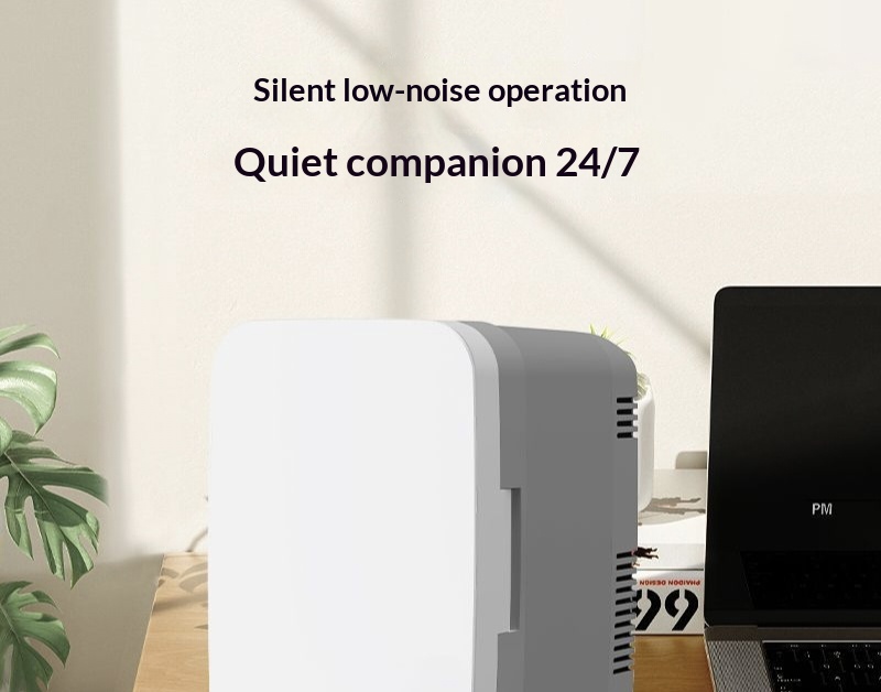 Portable Mini Refrigerator, Aluminum Inner Liner & Removable Divider, Low Noise Desktop Cooler for Breast Milk, Skincare & Drinks