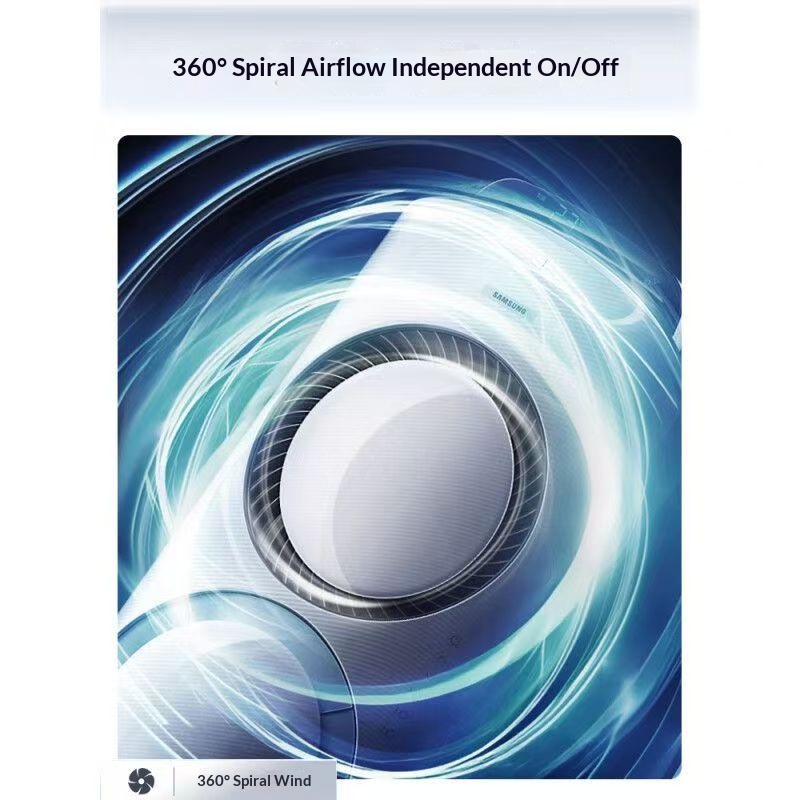 Floor Standing Cylinder Inverter Air Conditioner, 360° Spiral Soft Air, Heat Exchanger Freeze Self-Cleaning, WiFi Smart & Voice Control, Household Heating Cooling Dehumidifying AC