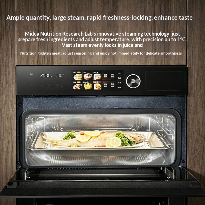 Independent Dual Zone Steam Bake Oven, Large Capacity Built-in Combi Oven with Precise 1℃ Temperature Adjustment