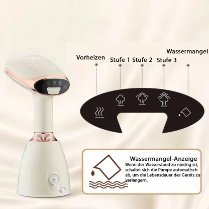 Vapren F2 Tragbarer Dampfglätter, 3500 Pa Hand-Dampfglätter mit Vakuumfunktion, Auto-Grip, 2 Saugstufen, Trocken- & Dampffunktion für alle Stoffarten